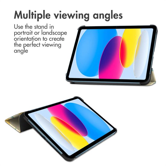 imoshion Tablet Hoes - Geschikt voor Apple iPad 11 2025 A16 / iPad 10e generatie (2022) 10.9 inch - Design Trifold Bookcase