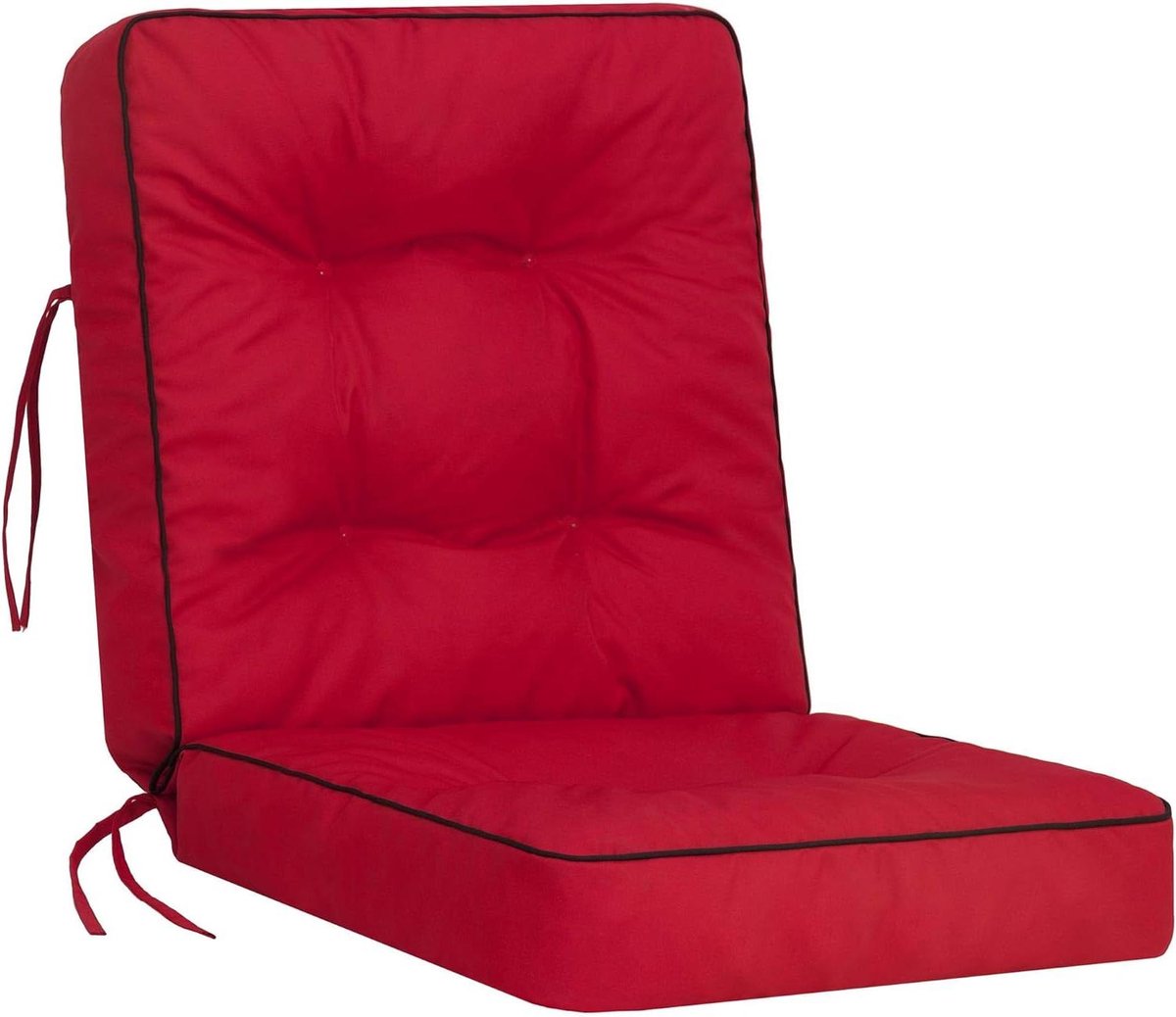 Bank Kussen - Zitkussen Sofa - Tuin Comfort - UV-bestendig - 110 x 100 cm - Rood