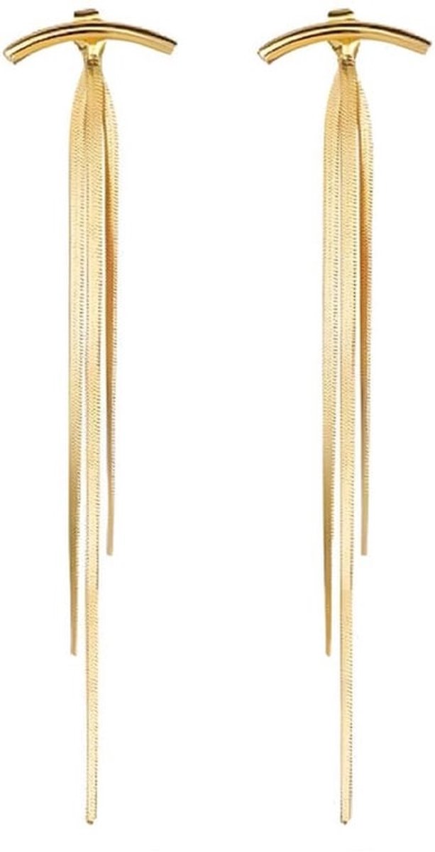 Gouden Lange Slang Bot Oorbellen - Tassels - Geschikt voor Vrouwen en Meisjes