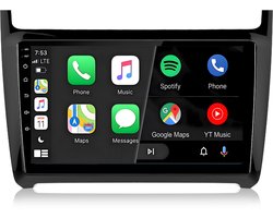 Cestovet Autoradio- Geschikt voor Vw Polo 6R 6C 2009-2017 - radio met navigatie met Draadloos Carplay en Android Auto - Android 15 - 2+64GB - 2009 2010 2011 2012 2013 2014 2015 2016 2017 - Bluetooth & Wifi USB & FM RDS & 2 DIN
