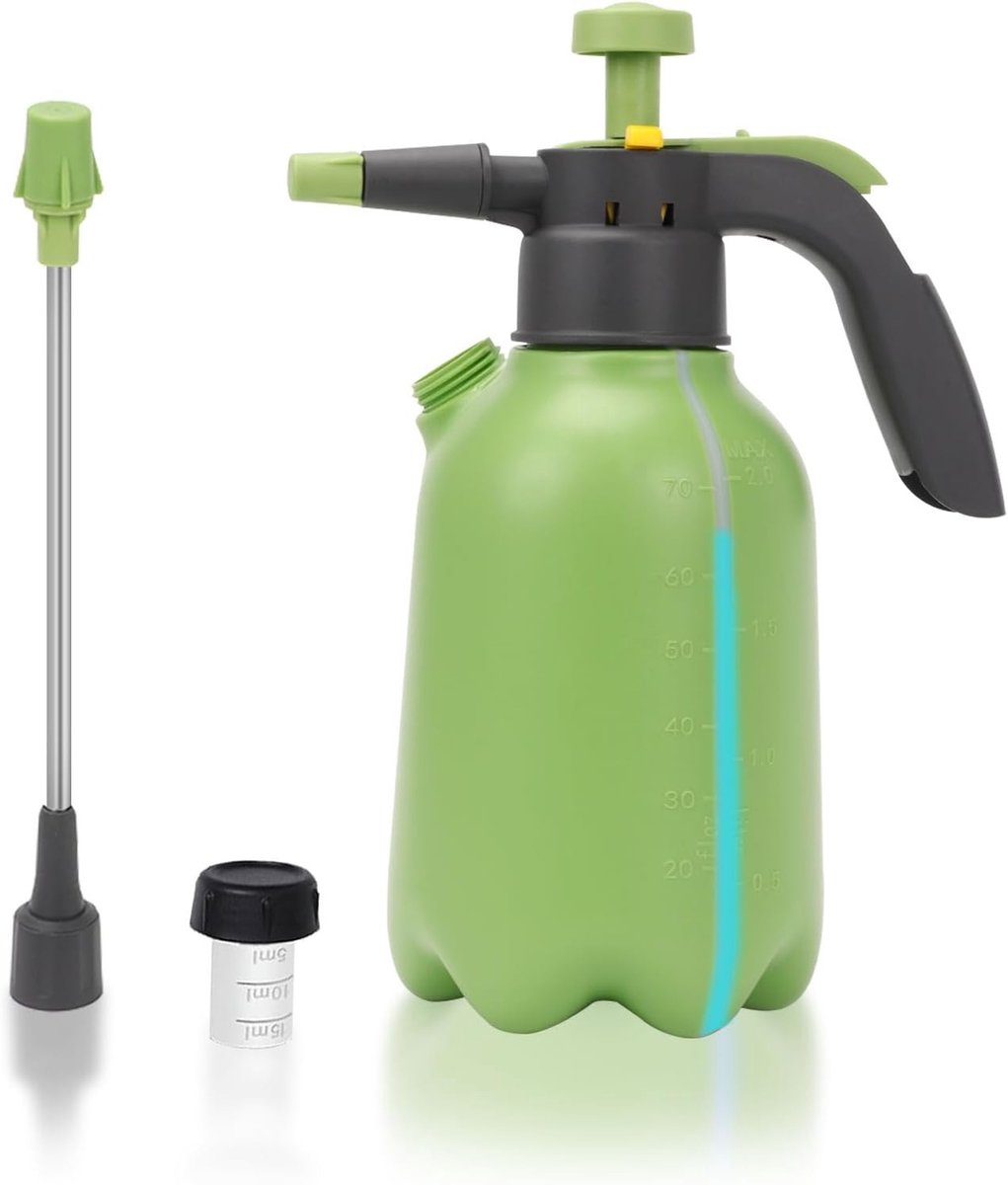 Compacte Drukspuit van 2 Liter met Verlengstuk voor Tuin en Binnenpotirrigatie - Ideaal voor Plantenverzorging en Tuinonderhoud