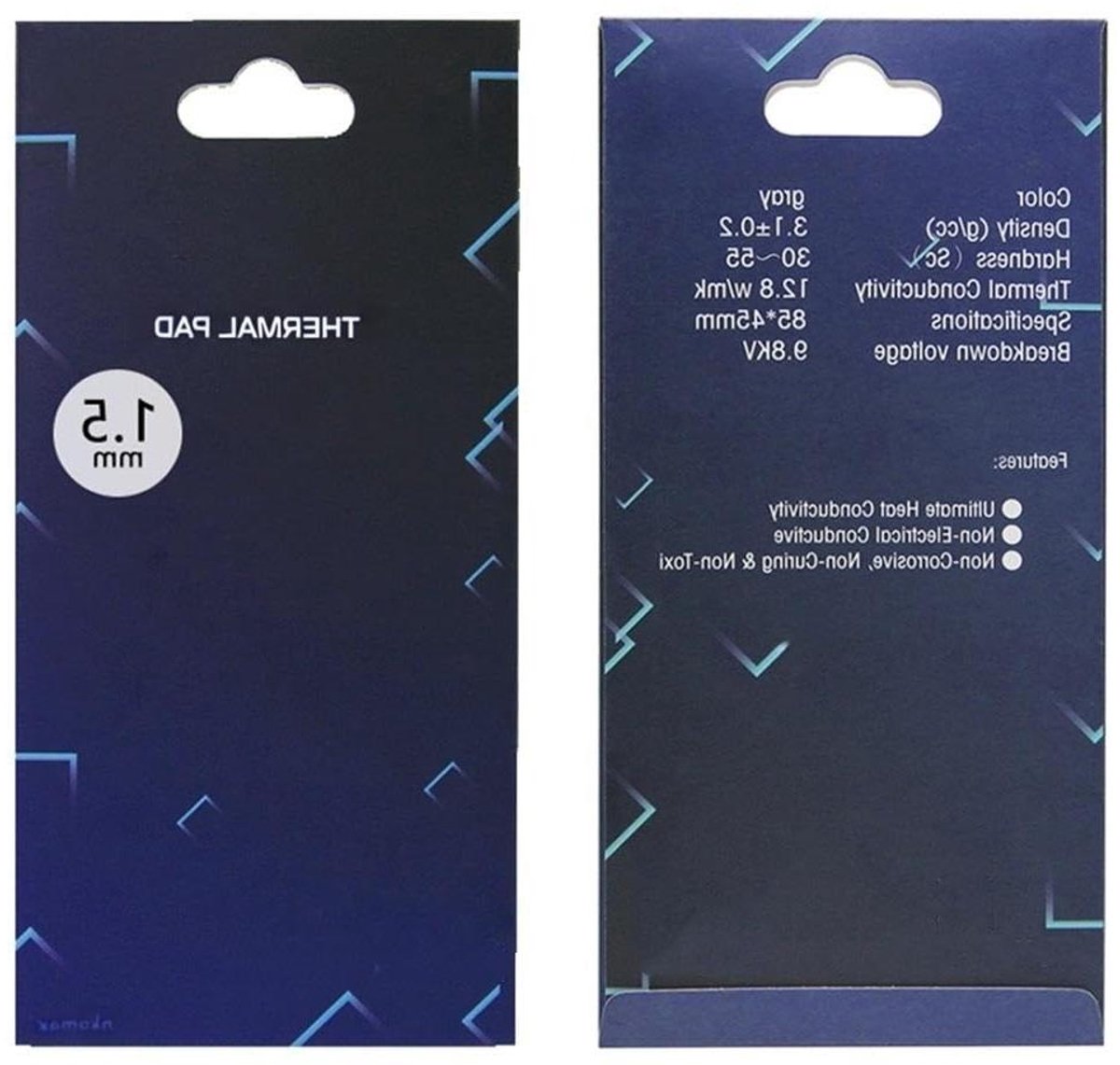 Warmtegeleidingspads - Thermische pads - Componenten Koelen - Hoge Geleidbaarheid - 85x45x1.5 mm - Grijs