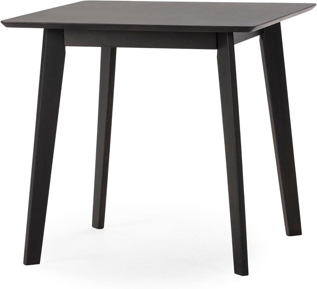 Eettafel Vierkant - Keukentafel Houten tafel - Gezellig Tafelen - Scandinavisch Design - 80 x 80 x 75 cm - Zwart