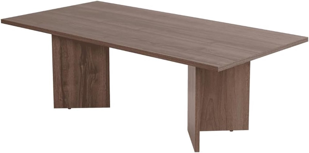 Salontafel Rechthoekig - Koffietafel Hout - Woonkamer Meubel - Minimalistisch Design - 119 cm Lang - Walnoot