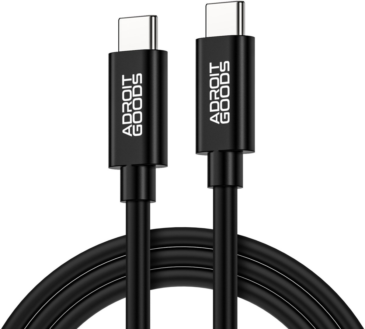 AdroitGoods USB-C naar USB-C Kabel 10Gbps 60W Power Delivery Snellader Data Kabel Type-C High Speed Duurzaam Flexibel Premium Kwaliteit 2 m