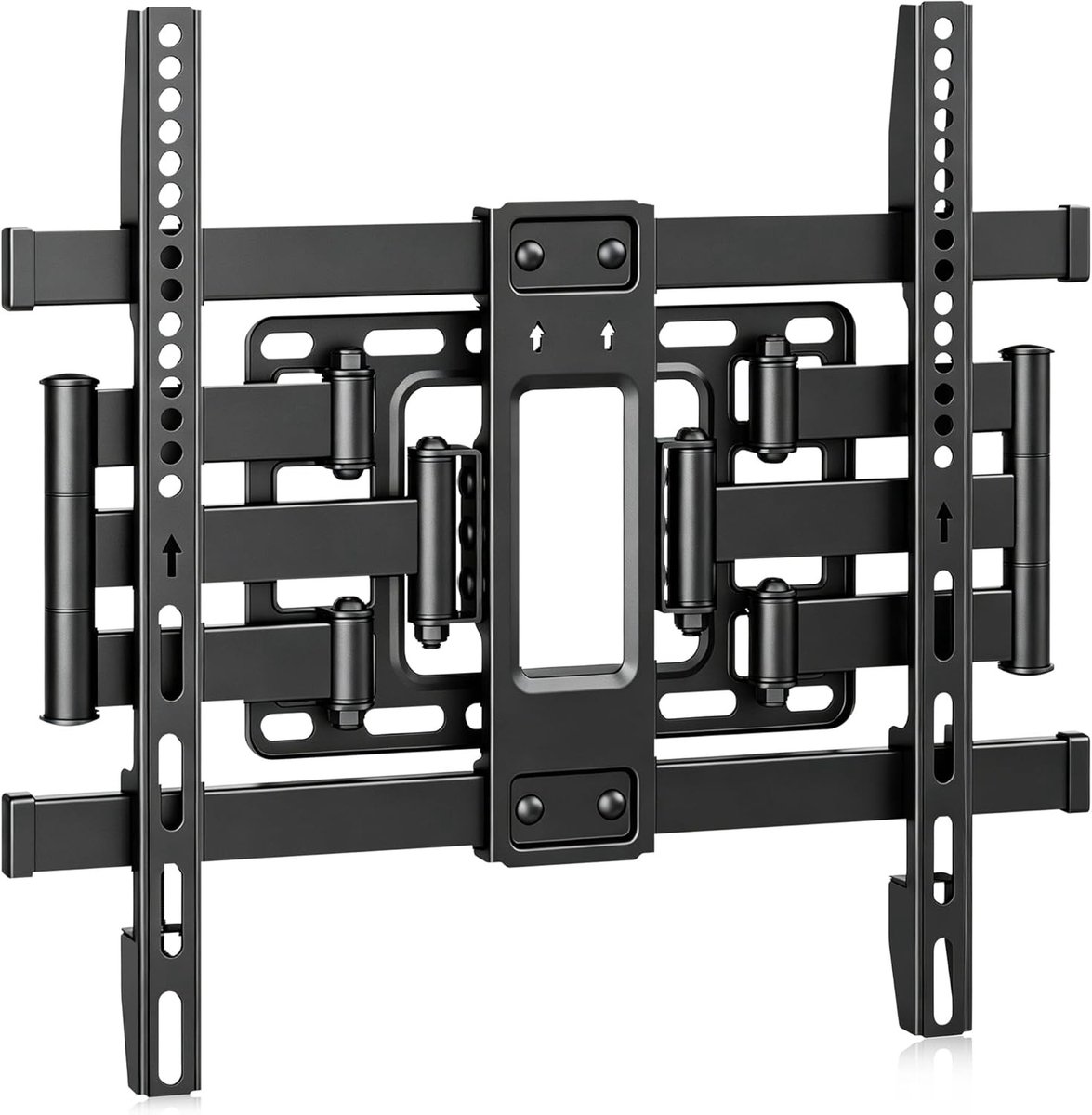 Ultra-dunne volledig beweegbare TV wandbeugel voor 32-65 inch televisies, 6 articulerende armen, kantelbaar en draaibaar, VESA 400x400mm, 40kg, geschikt voor hout en beton
