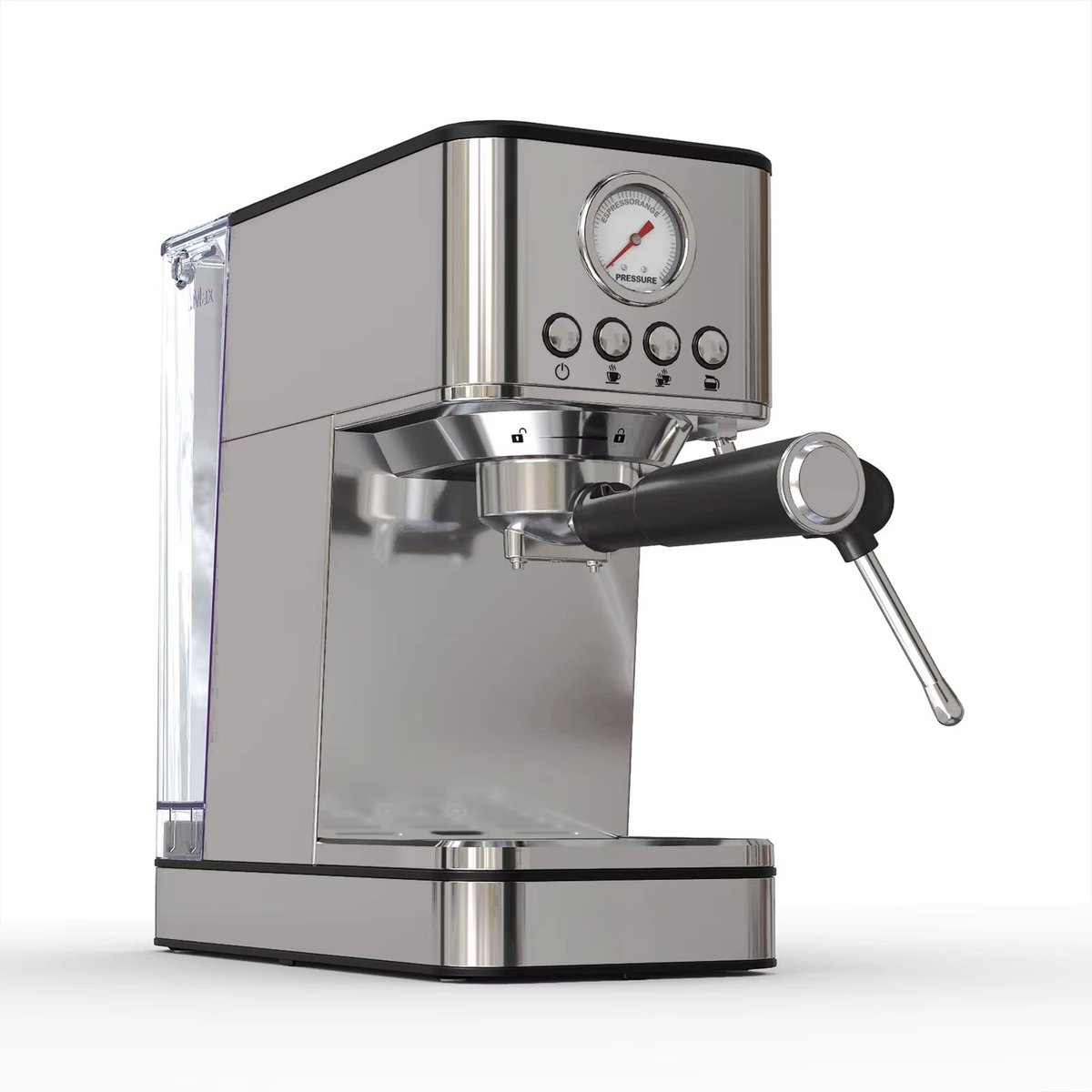 Espressomachine - RVS Koffiemachine met 15/20 Bar Druk - voor Thuis en Professioneel Gebruik