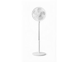 Ventilator - Tafelventilator - 25 cm -70W - 3 Snelheden - Oscillatiefunctie - Kantelbaar - Wit