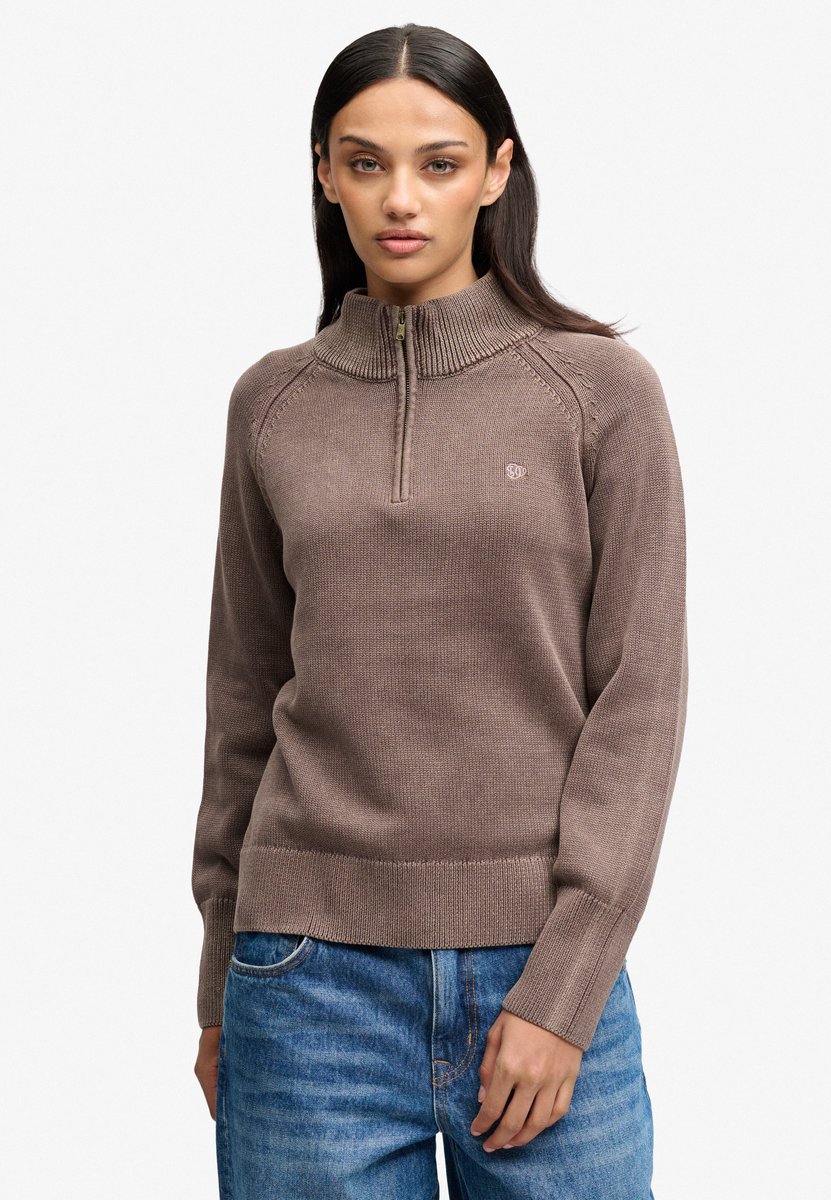 Superdry Washed Gebreide Trui Dames Bruin