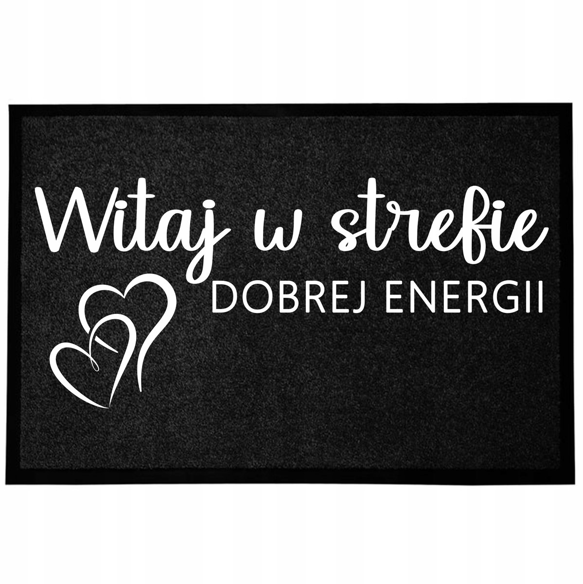 TabPrint Stijlvolle zwarte instapmat 40x60 cm met unieke print