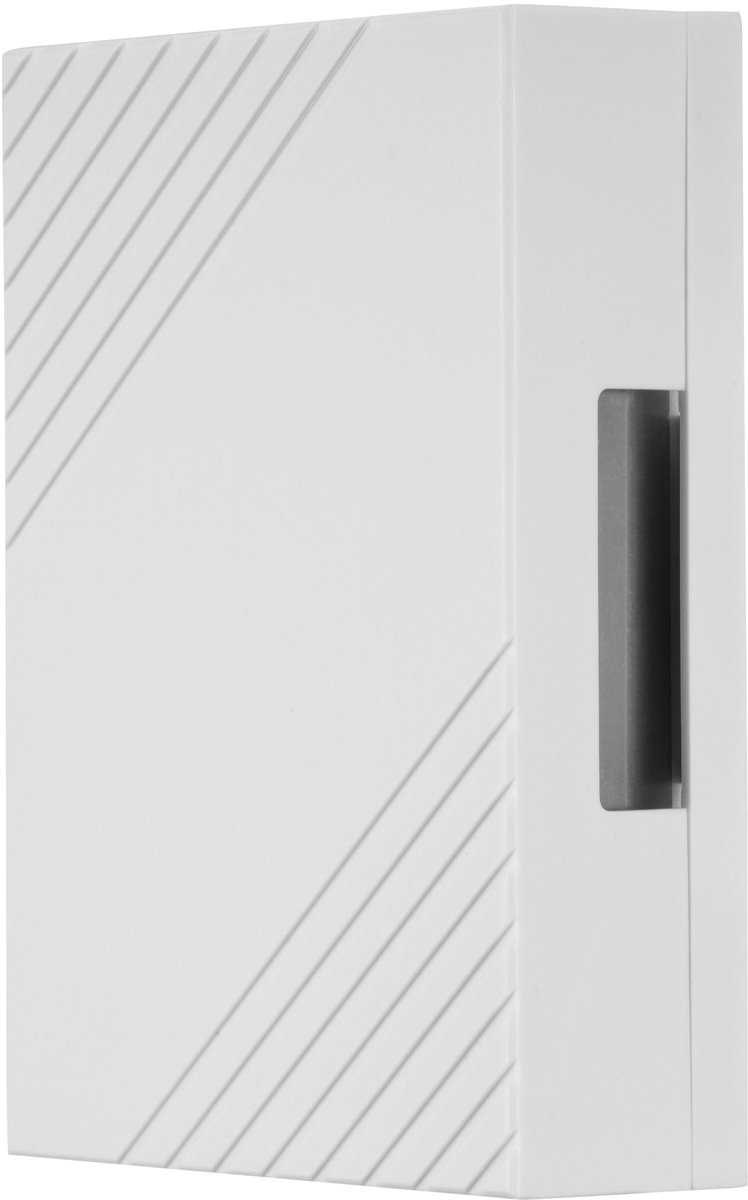 Famanu – Deurbel met dubbele klankgong, 4,5 V DC, 8-12 V AC/0,5 A, tot 83 dB, wit