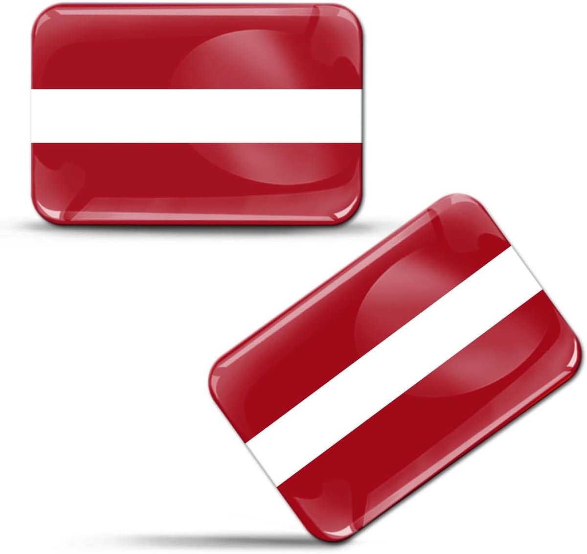 2 x 3D Sticker Flag of Latvia F 160 - ShopVlot