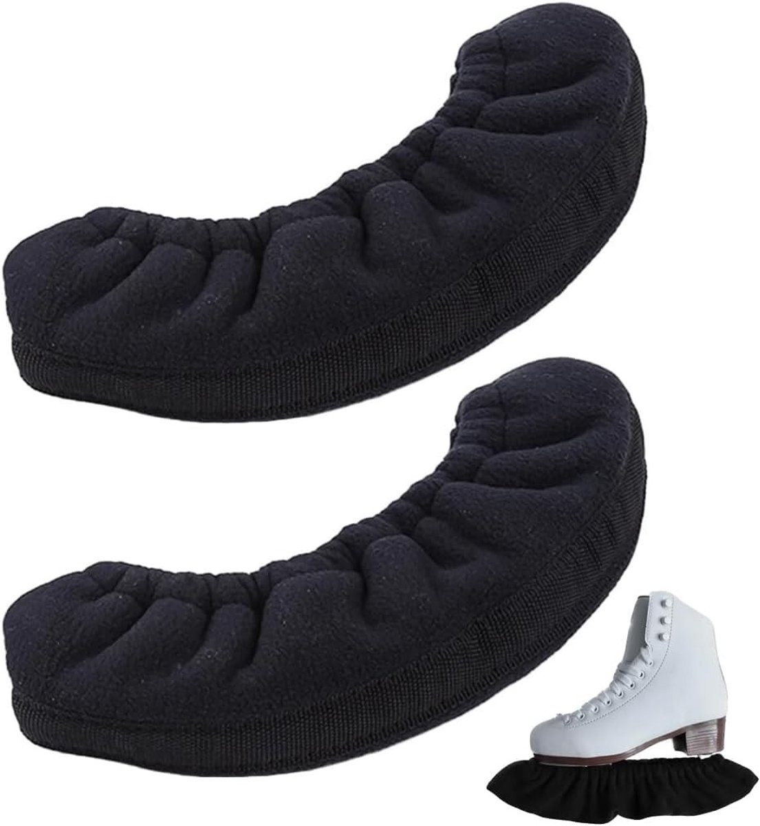 Schaatsbeschermer - Zwart - Maat L - Zachte Fleece Bescherming voor Schaatsen en Kunstschaatsen