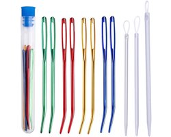 Sctmda 8 Pcs Curved Needles Sewing Needles Set of Large Ear Needles 3 Sizes Wool Needles Large Eye Needles with Large - ShopVlot