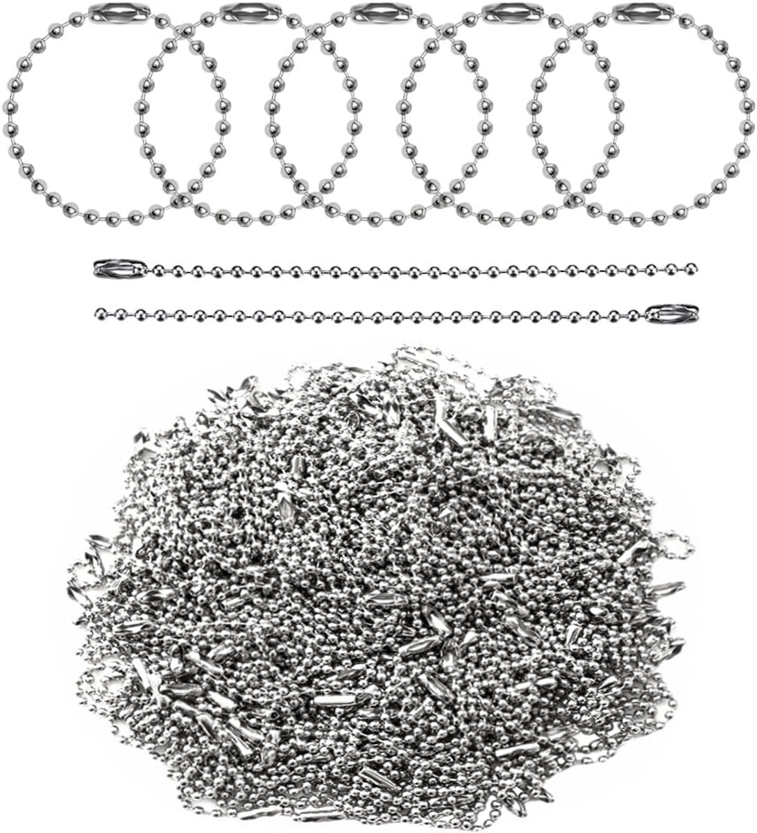 Metalen ketting verlenging 200 stuks - 2,4 mm diameter - zilver - ideaal voor ambachtelijke projecten - ShopVlot