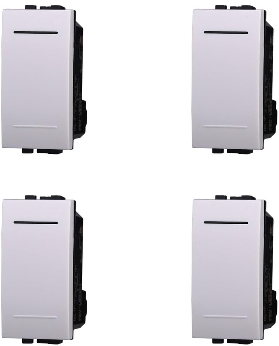 Toggle Switch 1P 16A - Wit - Geschikt voor Bticino Living Light - Eenvoudige installatie - ShopVlot