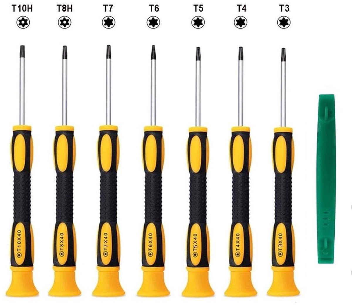 Famanu – Set van 8 Torx schroevendraaiers, precisie magnetische Torx-schroevendraaiers T3 tot en met hefbuisgereedschap