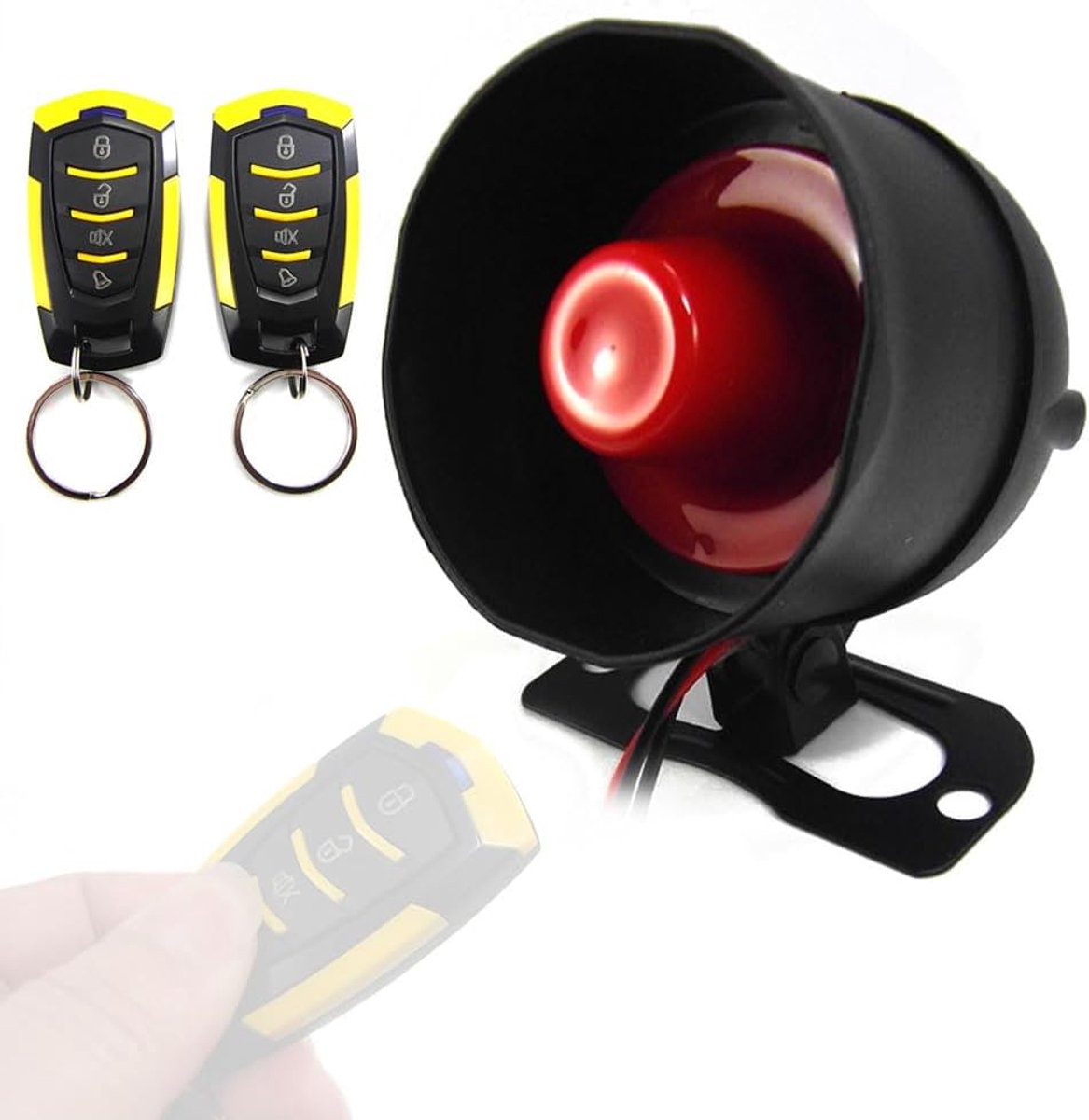 Auto alarm systeem 125 dB - universele afstandsbediening - 7 gevoeligheidsniveaus - eenvoudig te installeren - ShopVlot
