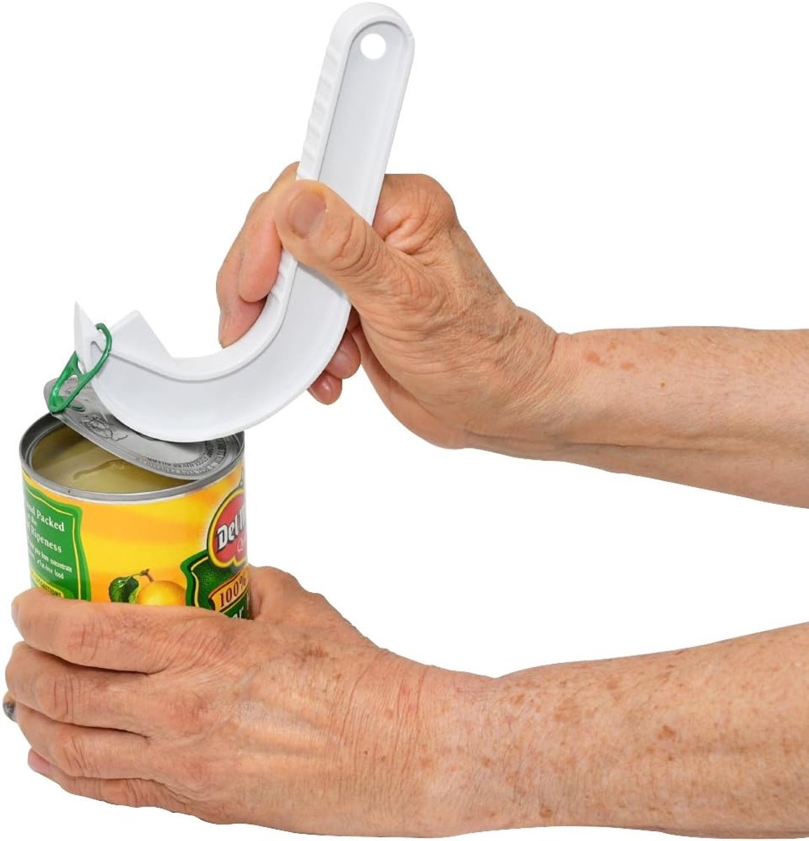 ComfiCare® Blikopener - Pot & Blikopener - Opener - Blikopener voor senioren - Ergonomisch - Geschikt bij Artritis & Reuma - Wit