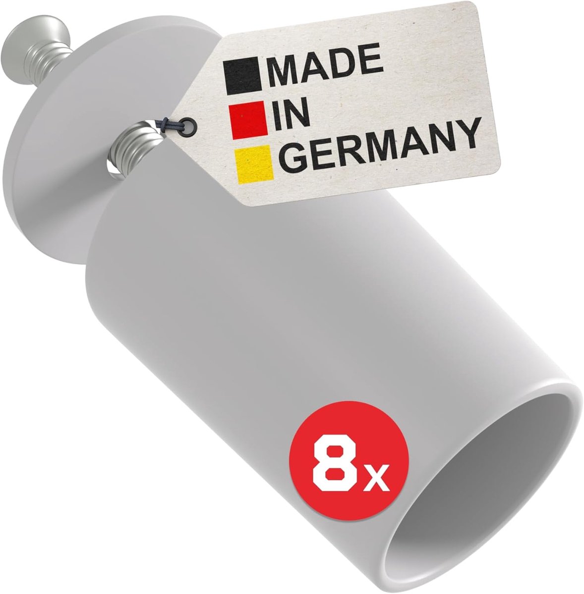 BAUHELD Roller Shutter Stopper 27 mm, Pack of 8, Made in Germany, Stop Buffer Made of Sturdy Plastic, Stop Stop for - ShopVlot