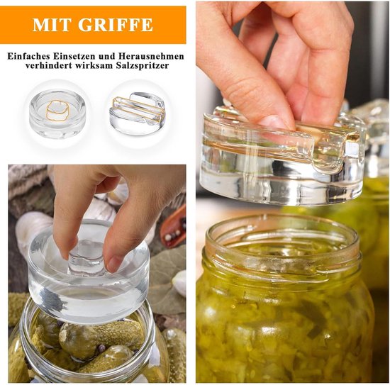 4pcs fermenting weights, diameter 7cm, wide mouth glass weights for fermentation, fermentation glass weights for - ShopVlot — afbeelding 3