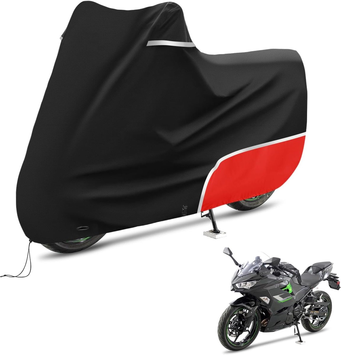 Motorhoes Outdoor voor Kawasaki Ninja 500 zonder kofferbak - ShopVlot