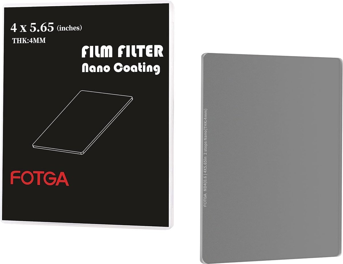 Hersmay Nano 4x5.65 ND4 Filter, Optical Glass ND0.6 (2 Stops) Multilayer Coatings MC Cinema Square ND Filter for 4 x - ShopVlot
