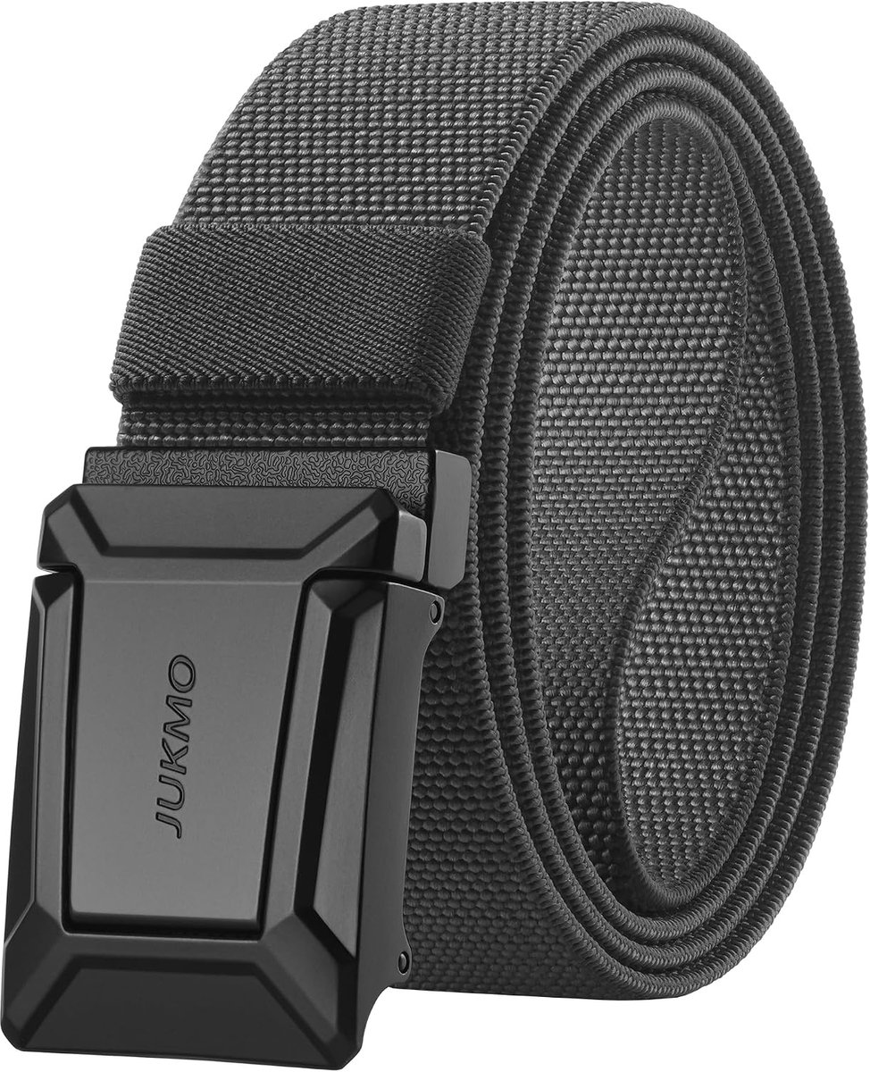 JUKMO Stretch Tactical Belt for Men, Military Work Rigger Hiking 1.5" Elastic Nylon Web Ratchet Quick Release Belt - ShopVlot