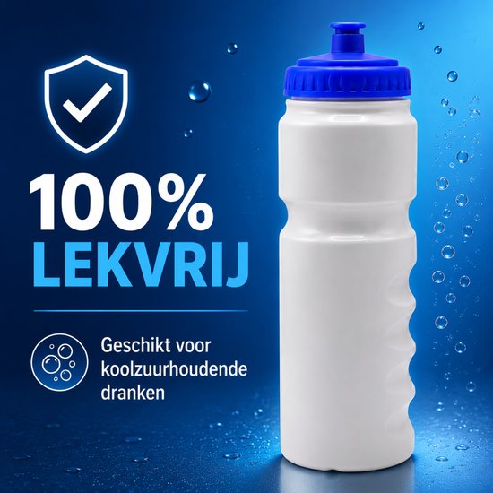 Sportec Bidon - 0,8 l - wit met gele dop — afbeelding 3