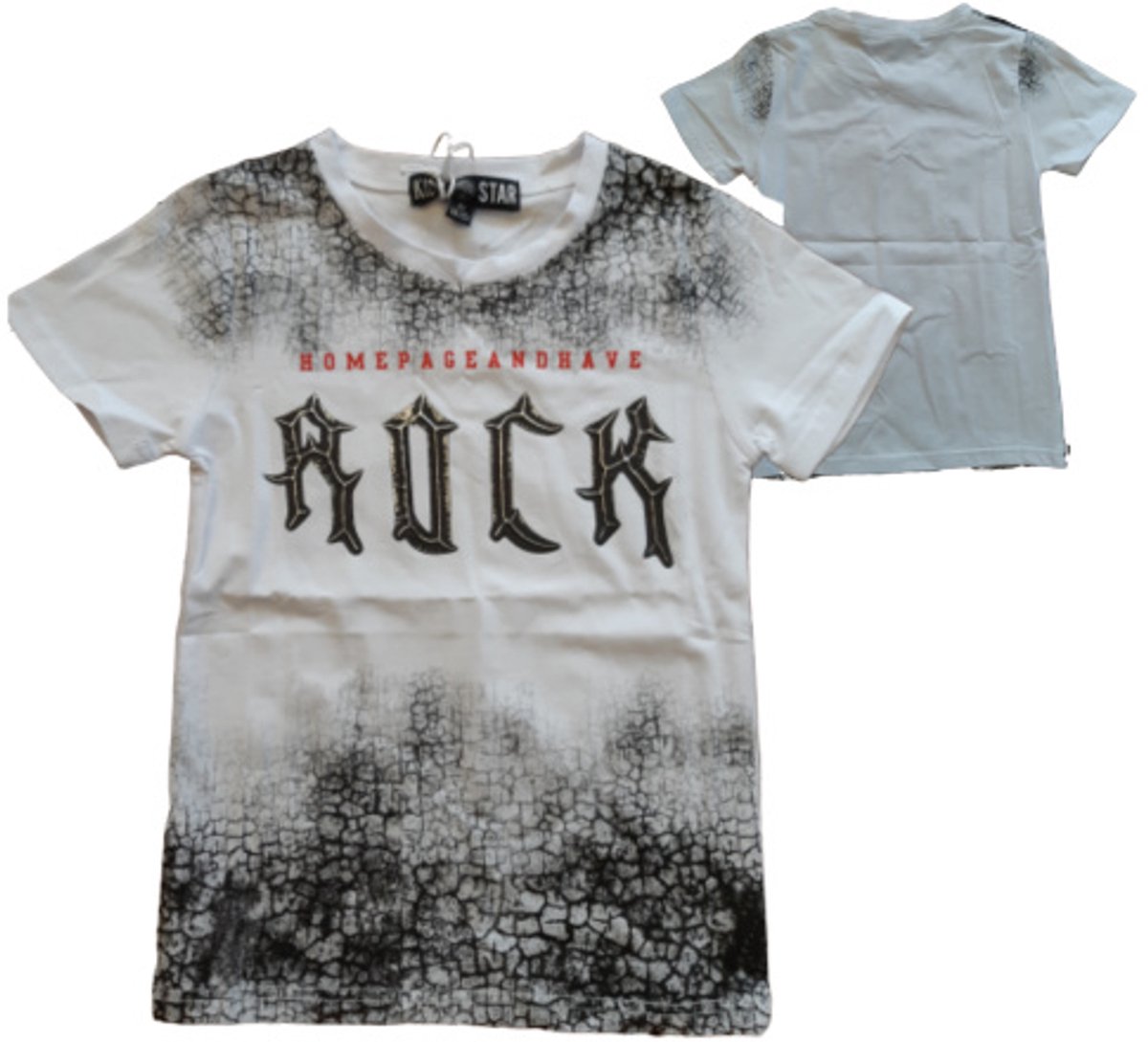T-shirt Rock wit - Wit - 98/104