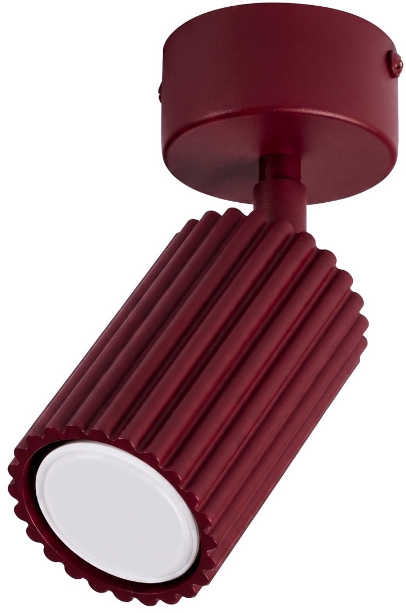 Sollux Lighting Plafondlamp Karbon - GU10 - bourgondië - aluminium - 7x7x18cm