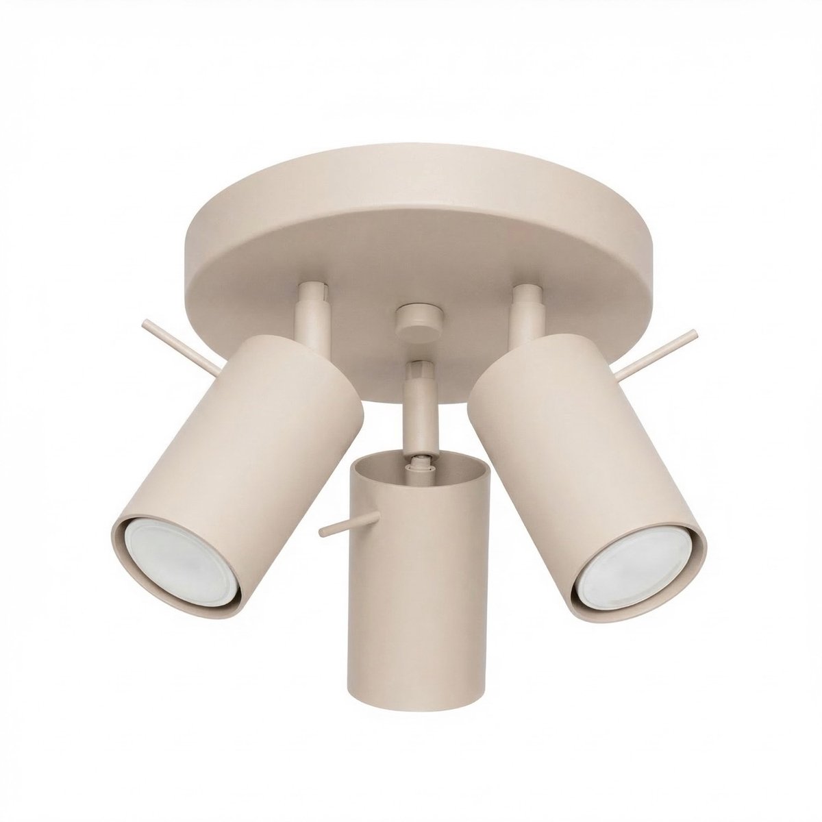 Sollux Lighting Plafondlamp RING - GU10 - taupe - staal - 25.7x25.7x14.5cm