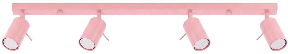 Sollux Lighting Plafondlamp RING - GU10 - roze - staal - 80x6x16cm