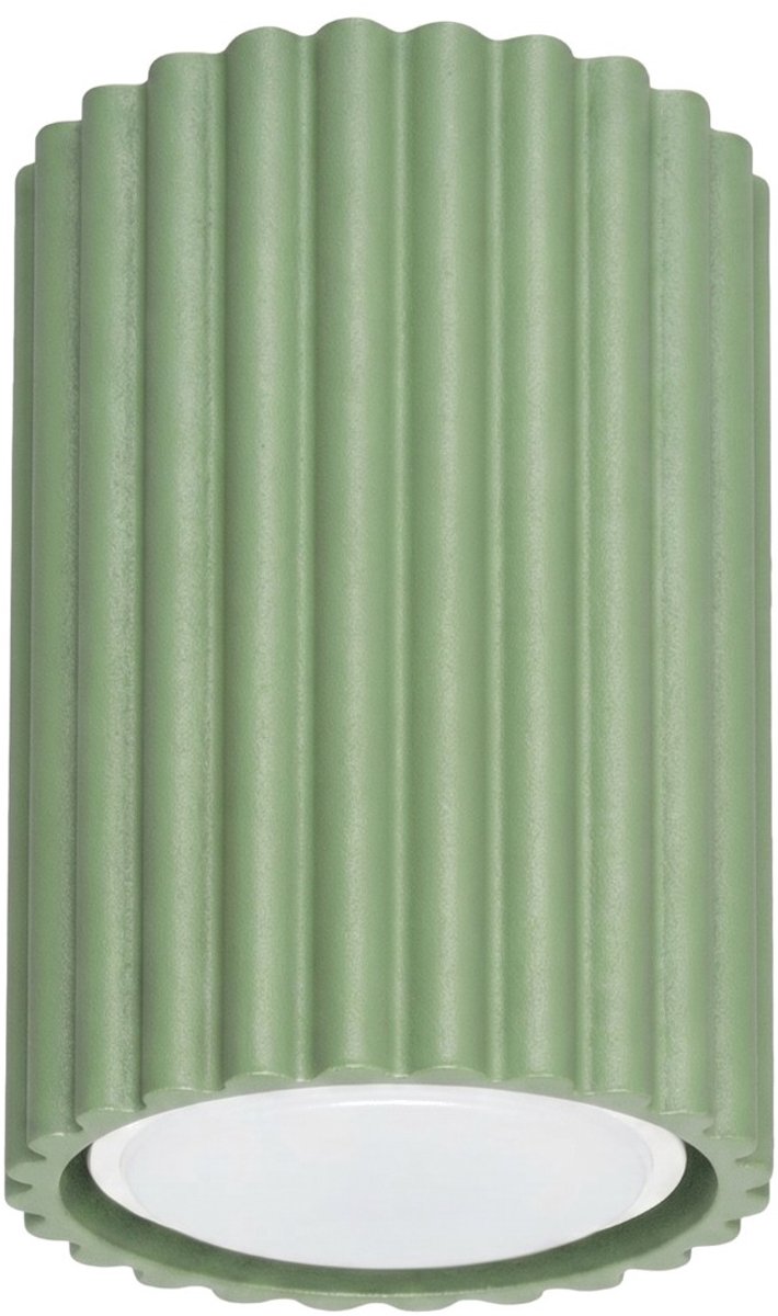 Sollux Lighting Plafondlamp KARBON - GU10 - salie - aluminium - 6.5x6.5x10cm