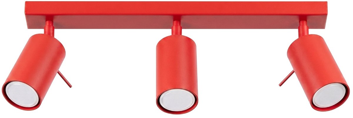 Sollux Lighting Plafondlamp RING - GU10 - rood - staal - 45x6x16cm