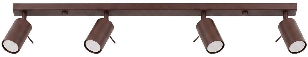 Sollux Lighting Plafondlamp RING - GU10 - bruin - staal - 80x6x16cm