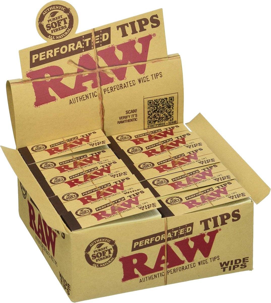 RAW Classic Filter Tips, 50 Tips, Brown, S - ShopVlot