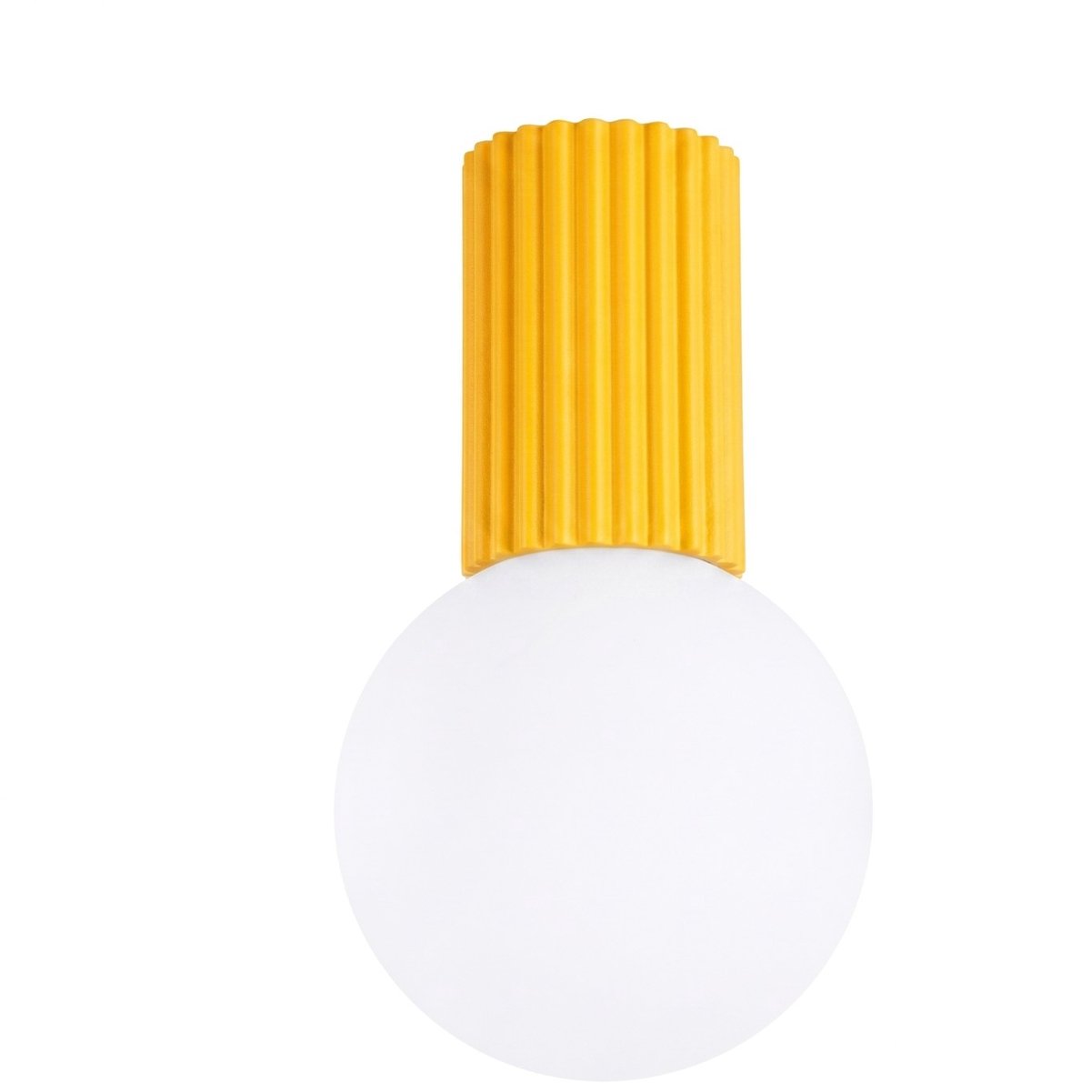 Sollux Lighting Plafondlamp Halo - G9 - geel - aluminium/glas - 12x12x21cm