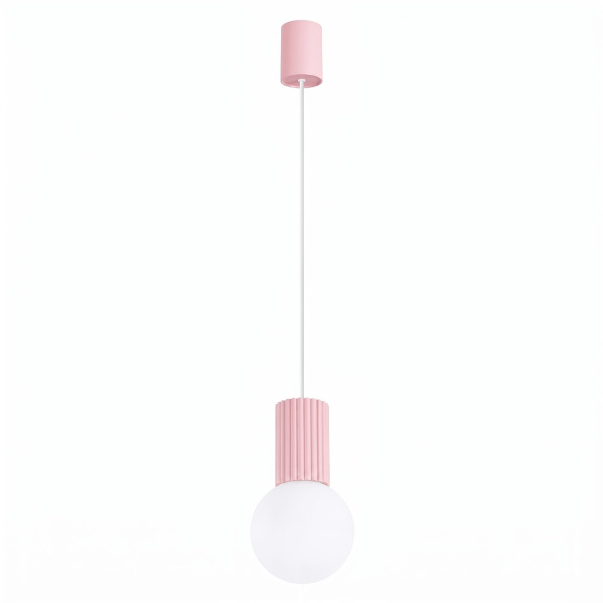 Sollux Lighting Hanglamp Halo - G9 - roze - aluminium/glas - 12x12x120cm