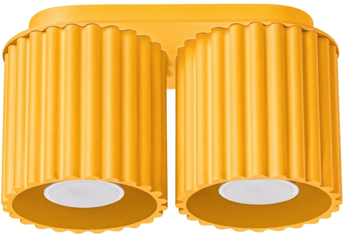 Sollux Lighting Plafondlamp AURA - GU10 - geel - aluminium - 21x10x12cm