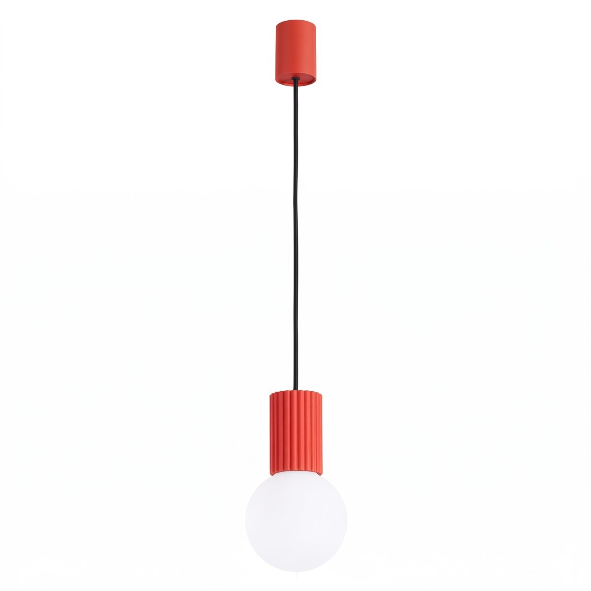 Sollux Lighting Hanglamp Halo - G9 - rood - aluminium/glas - 12x12x120cm