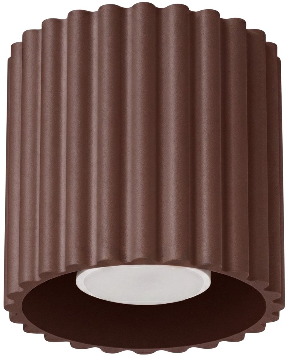 Sollux Lighting Plafondlamp AURA - GU10 - bruin - aluminium - 10x10x10cm