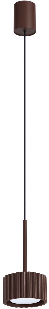 Sollux Lighting Hanglamp AURA - Gx53 - bruin - aluminium - 10x10x125cm