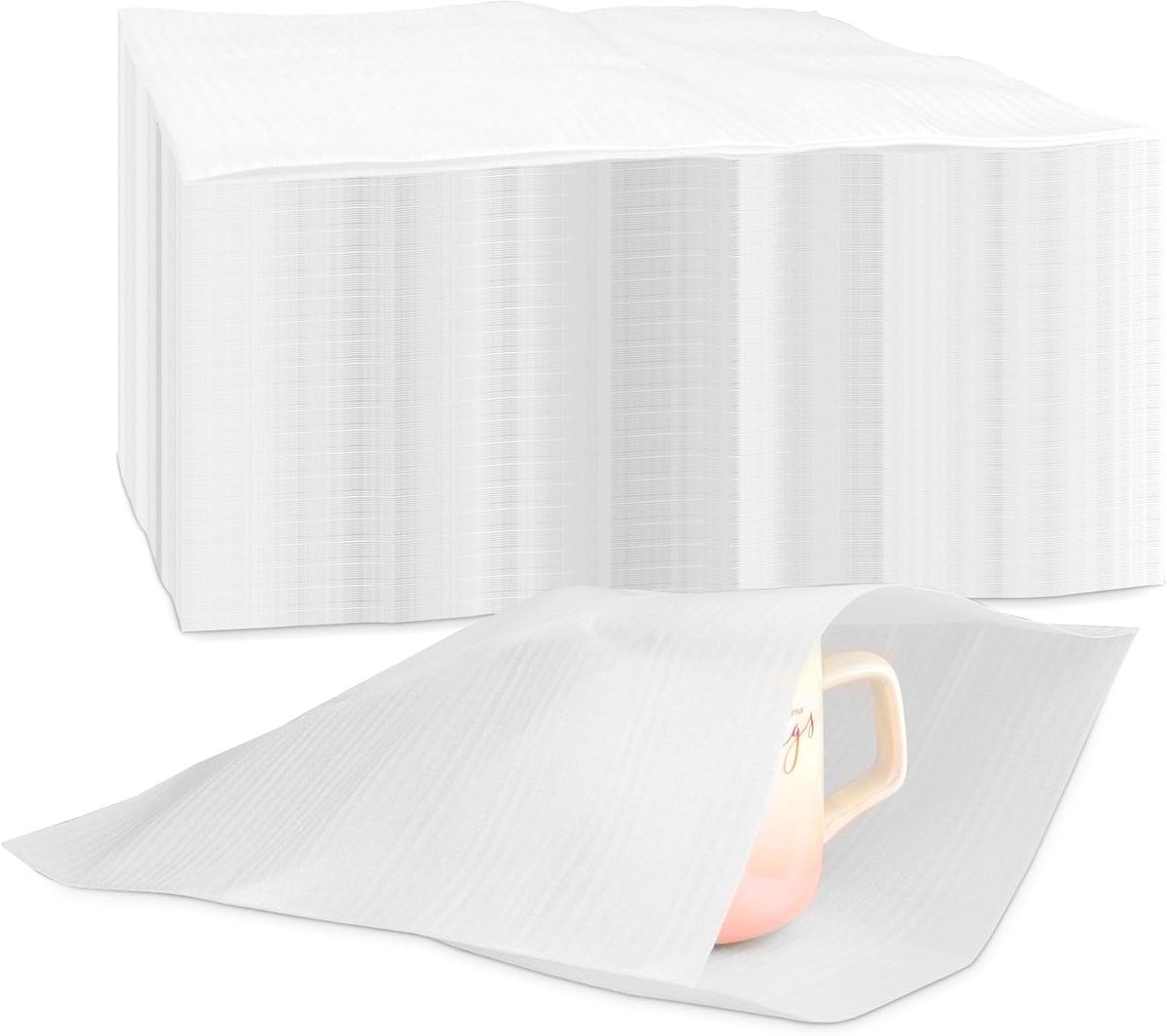 Pack of 100, 33 x 33 cm, Foam Film, Moving Material, Bubble Film, Moving Box, Foam Packaging, Foam Bags for Glass - ShopVlot