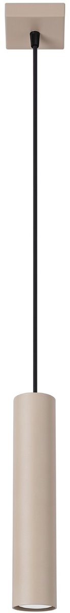 Sollux Lighting Hanglamp Lagos - GU10 - taupe - staal - 8x8x100cm