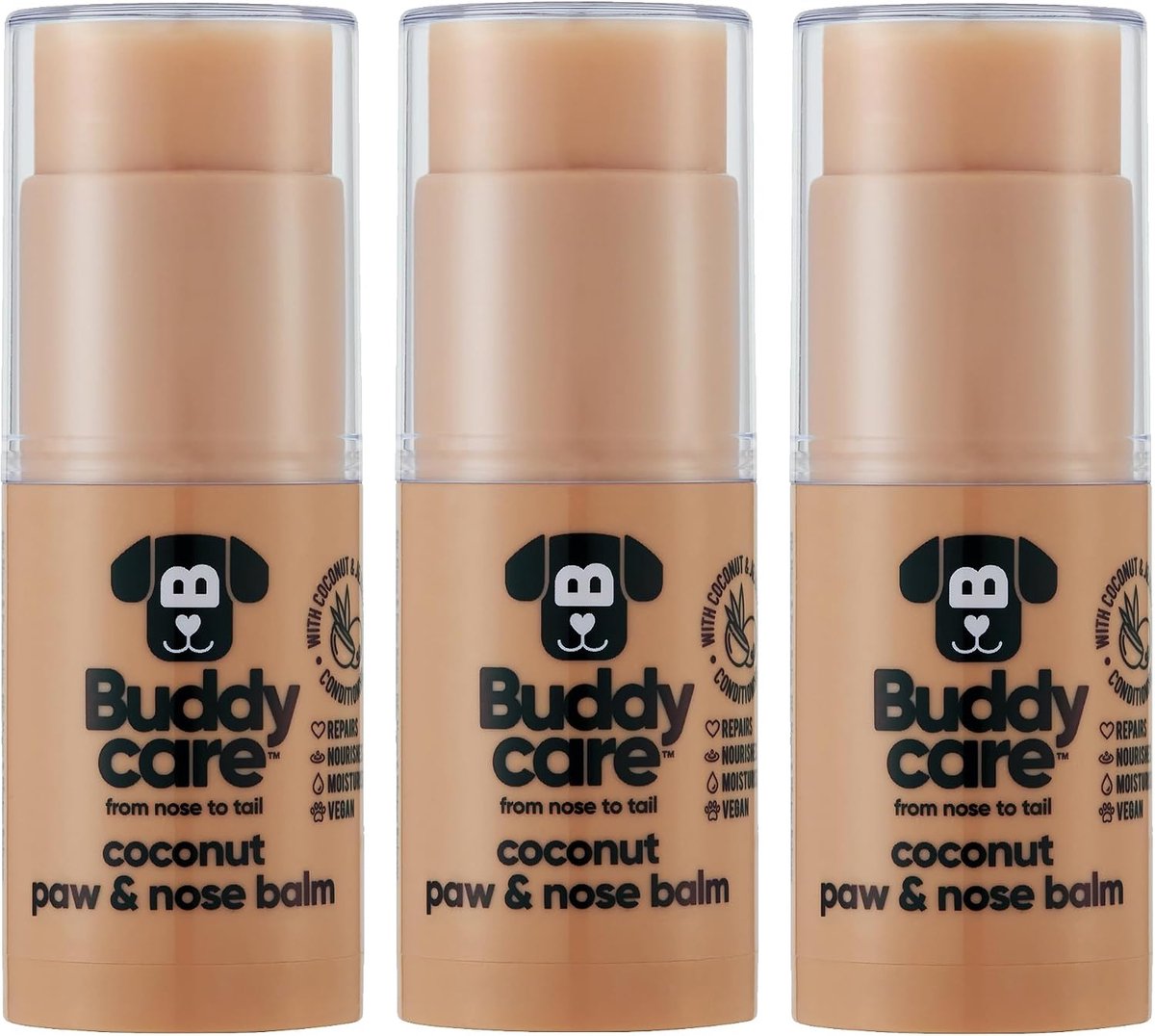 Buddycare Dog Paw & Nose Balm - Coconut Protects and Repairs Dry, Cracked & Chapped Skin, Vegan and Cruelty Free - ShopVlot