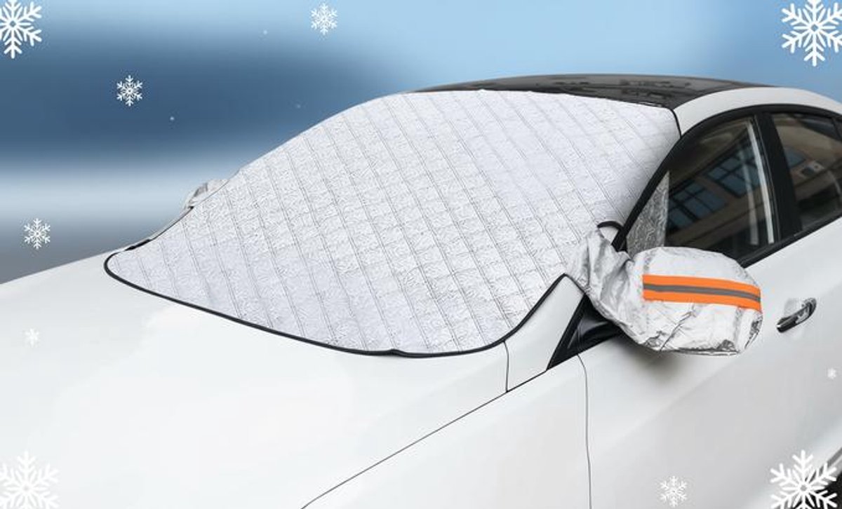 Voorruitafdekking met 5 magneten, vorst- en UV-bescherming, anti-ijs voor winter, 147 x 108 cm