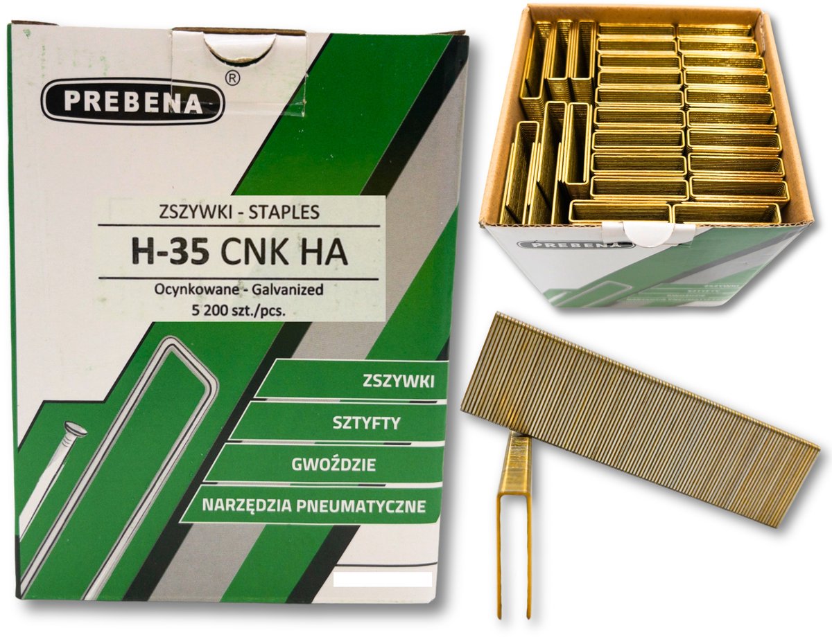 Prebena 92/H klinknagels 35mm 5200 stuks - verzinkt