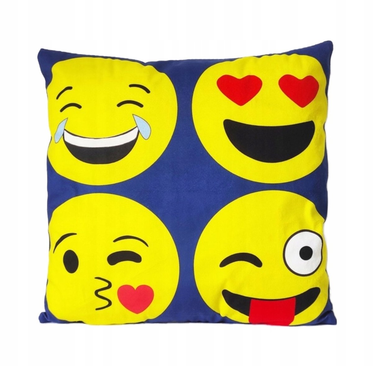 Decoratieve Velours Kussen met Emoji - 45x45 cm