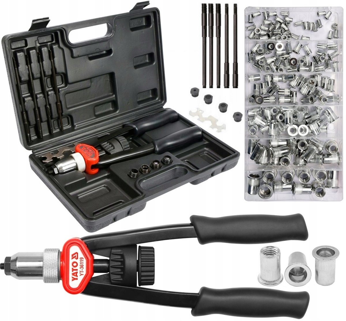 Yato Handklinknageltang M5-M12 + 150 Aluminium Klinknagels